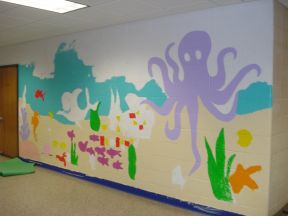 幼儿园主题墙饰设计  幼儿园墙体彩绘图片