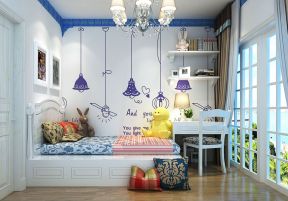 儿童房床头背景墙 小户型设计效果图