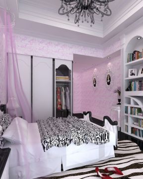 女孩卧室设计 欧式室内装修效果图