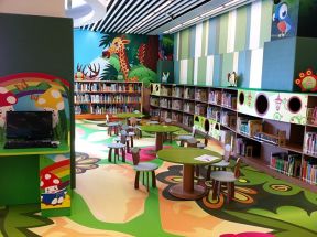 幼儿园大厅装修图 图书馆装修效果图