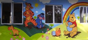 现代设计风格幼儿园外墙彩绘 
