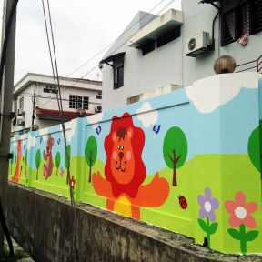 幼儿园外墙彩绘 简约现代装修风格