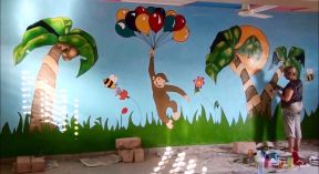幼儿园外墙墙体彩绘图片
