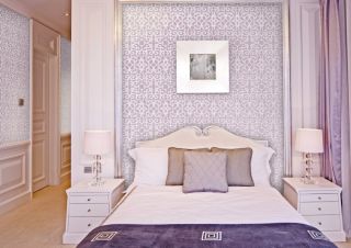 欧式别墅室内设计卧室壁纸效果图