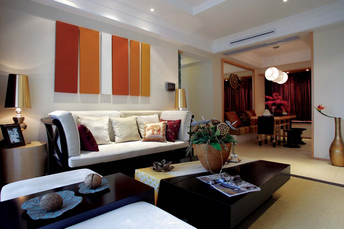 小户型客厅沙发颜色搭配实景图