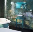 欧式混搭卫浴展厅马赛克墙面装修效果图片
