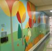幼儿园走廊墙绘装修效果图片
