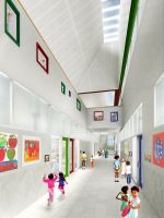 幼儿园走廊吊顶设计装修装饰效果图片