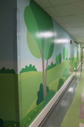幼儿园走廊装修图片 墙绘图片