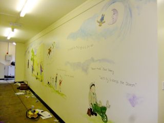 幼儿园走廊装修墙体彩绘图片