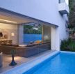现代私人别墅游泳池设计装修效果图片