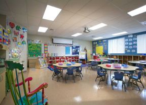 幼儿园室内设计效果图 幼儿园大班墙面布置