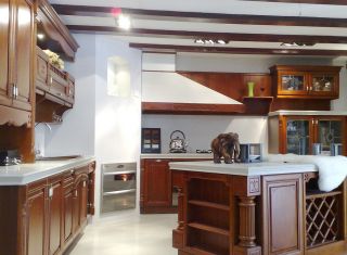美式简约风格别墅设计厨房橱柜图片