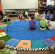 幼儿园装修蓝色地毯贴图设计图片