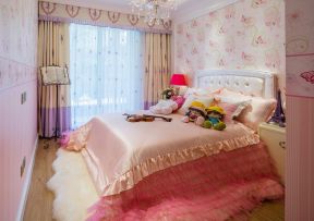 2023欧式女生卧室双人床装修效果图片