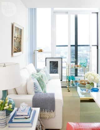现代美式风格客厅小户型沙发装修效果图