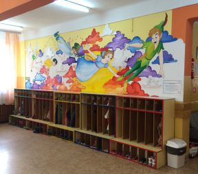 幼儿园环境装修 墙体彩绘图片