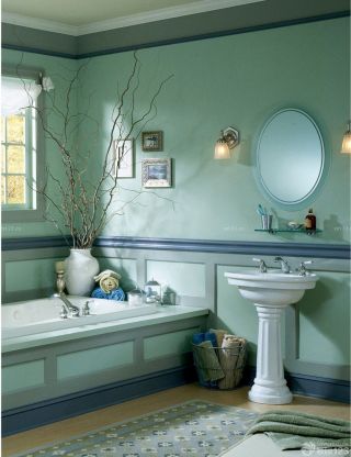 地中海家装卫生间砖砌浴缸装修效果图片