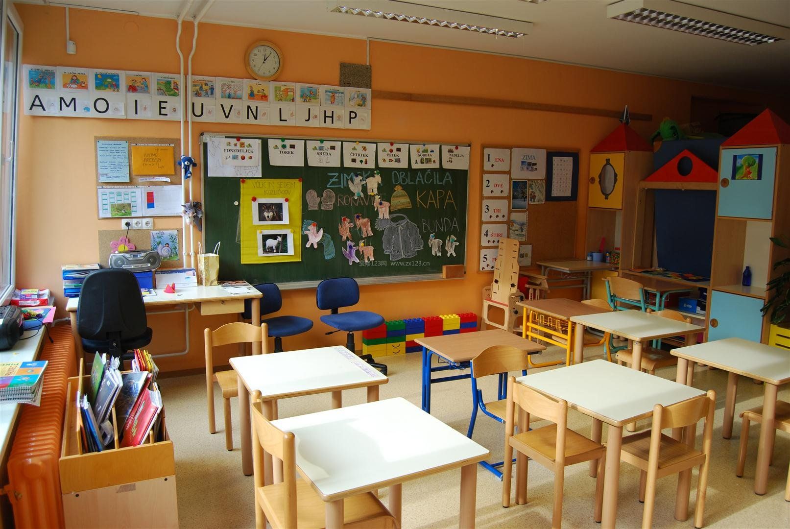 幼儿园室内教室布置装修效果图片