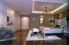 豪华欧式卧室 白色家具图片
