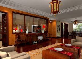 客厅中式风格 木箱茶几装修效果图片