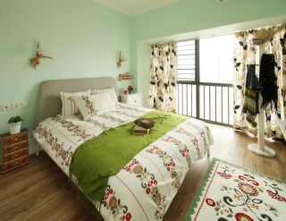 美式房屋少女卧室简约房间布置图片