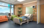 医院单人病房装修床头柜效果图片