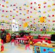 现代幼儿园教室吊饰布置设计效果图 