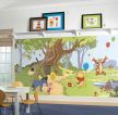 现代幼儿园设计墙体彩绘效果图片