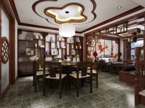 客厅餐厅隔断效果图 中式家装风格