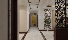 中式风格设计 客厅走廊装修效果图