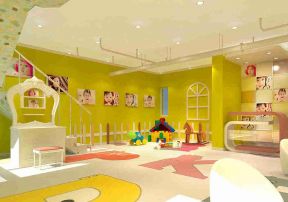 现代幼儿园设计效果图 黄色墙面装修效果图