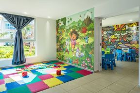 现代幼儿园设计效果图 墙面装饰装修效果图片