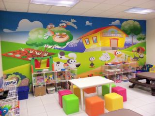 郑州幼儿园主题墙饰设计装修
