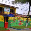 小型幼儿园外装外墙彩绘效果图