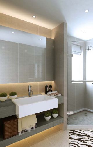 现代家装风格小户型卫生间效果图