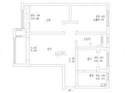 二室一廳一衛戶型圖案例