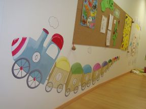 现代幼儿园墙裙装修设计效果图