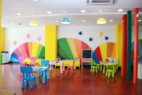 室内幼儿园环境设计棕色地砖装修效果图片