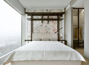 日式卧室 背景墙装饰装修效果图片