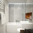 现代家装4平米卫生间白色浴缸装修效果图片
