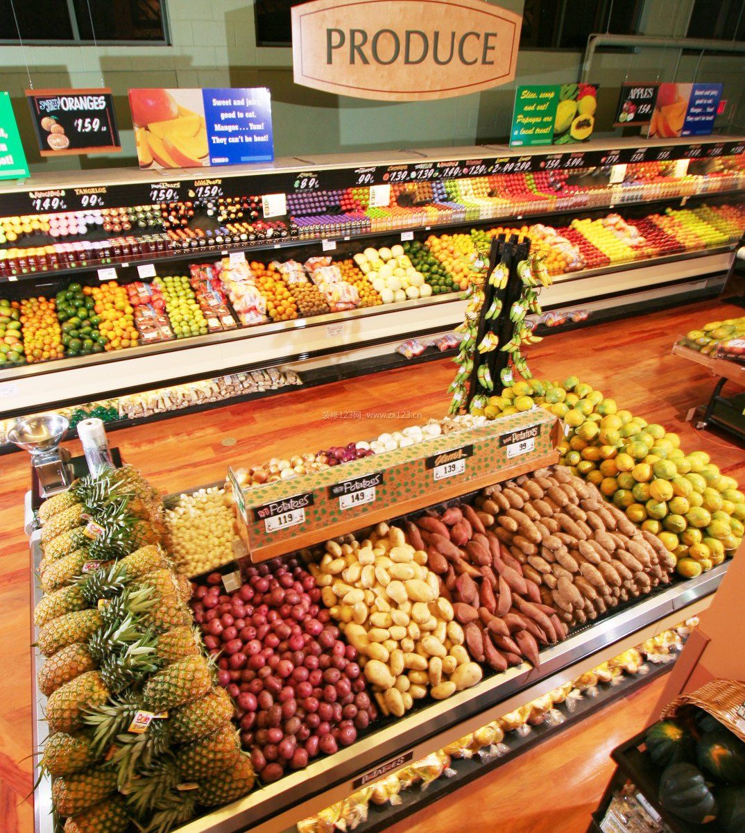 大型蔬果超市室内装修效果图集
