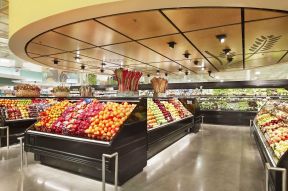 蔬果超市装修效果图 室内吊顶装修效果图片