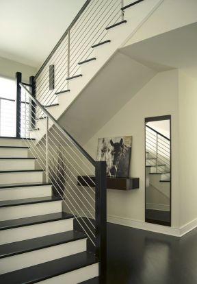 室内现代简约风格 室内楼梯扶手装修效果图