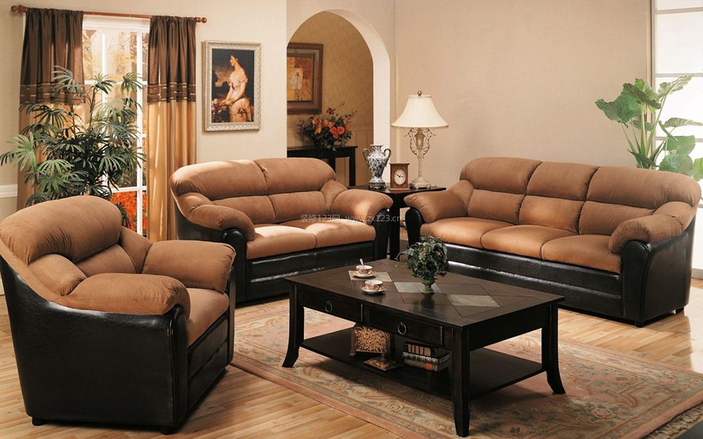 家装客厅组合沙发设计效果图大全
