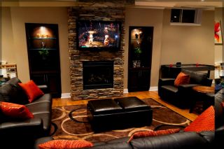 简装客厅石材电视背景墙设计效果图