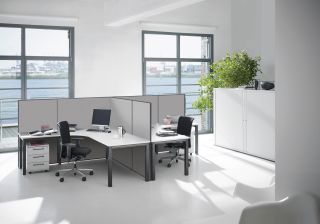 现代简约黑白装修风格简单办公室效果