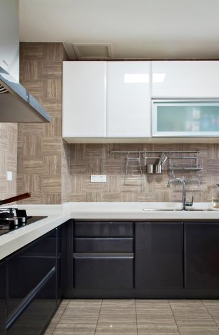 现代简约风格小面积厨房设计效果图