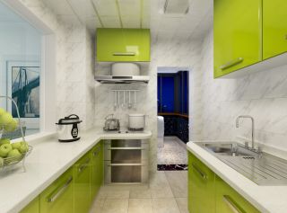两室两厅现代简约厨房装修效果图