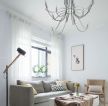 北欧风格家居客厅白色窗帘装修效果图片